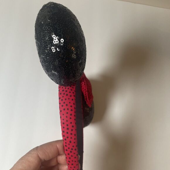 Disney Minnie Mouse Ears Headband Red Now, Sequence Black - Picture 3 of 9